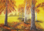 Herbstwald, 70 x 100 Acryl